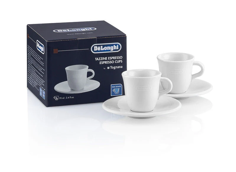 Delonghi Fully Automatic Espresso Machine 2 Porcelain Espresso Cups - 5513283721